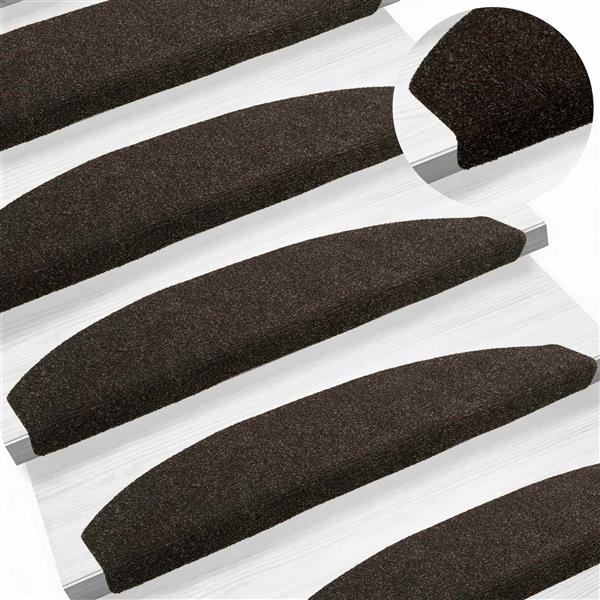 Grote foto vidaxl zelfklevende trapmatten 15 pcs donkerbruin 80 x 24 5 x 3 5 cm huis en inrichting overige huis en inrichting