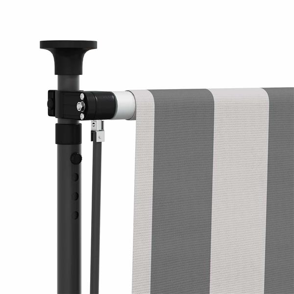 Grote foto vidaxl buiten rolgordijn antraciet en wit 100 x 270 cm tuin en terras overige tuin en terras