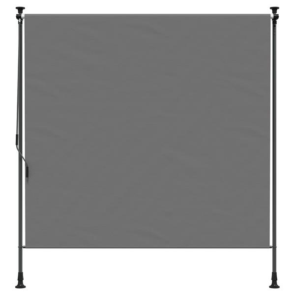 Grote foto vidaxl buiten rolgordijn lichtgrijs 150 x 270 cm tuin en terras overige tuin en terras