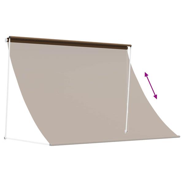 Grote foto vidaxl markies taupe 350 x 150 cm 180 g m polyester met pu coating tuin en terras overige tuin en terras
