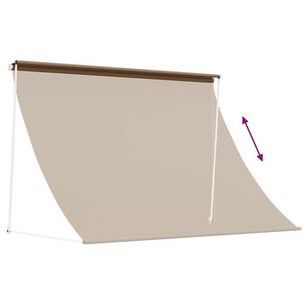Grote foto vidaxl markies beige 200 x 150 cm 180 g m polyester met pu coating tuin en terras overige tuin en terras