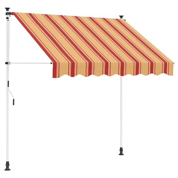Grote foto vidaxl handmatig uitschuifbare luifel lichtgrijs 400 cm tuin en terras overige tuin en terras