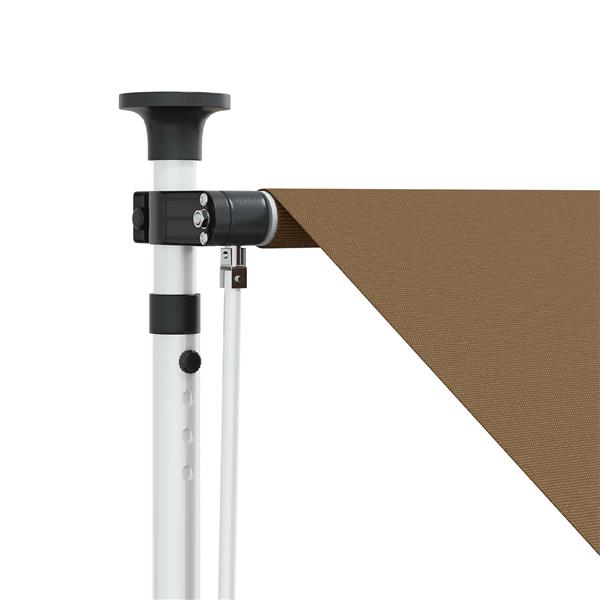 Grote foto vidaxl handmatig uitschuifbare luifel beige 100 cm tuin en terras overige tuin en terras