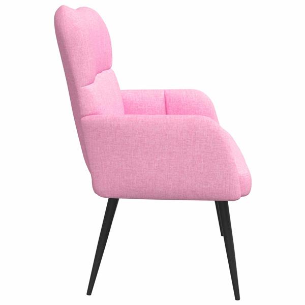Grote foto vidaxl twee persoons sofa roze 115 x 61 x 87 cm stof huis en inrichting bankstellen