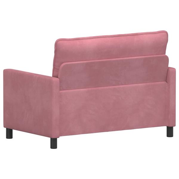 Grote foto vidaxl bank roze 126 x 81 x 87 5 cm fluweel huis en inrichting bankstellen