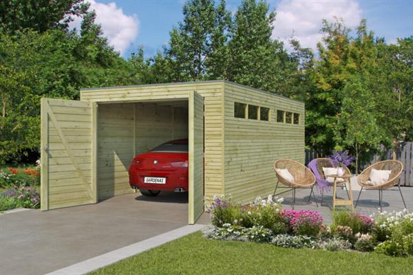 Grote foto nieuw houten garage 7211img tuin en terras tuinhuisjes en blokhutten