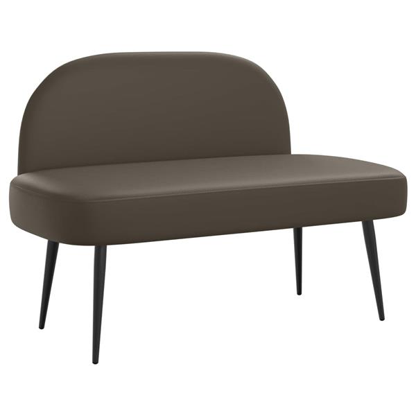 Grote foto vidaxl beklede bank met rugleuning grijs 110 x 60 x 76 cm kunstleer huis en inrichting overige huis en inrichting