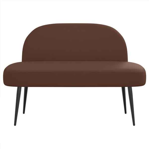 Grote foto vidaxl beklede bank met rugleuning bruin 110 x 60 x 76 cm kunstleer huis en inrichting overige huis en inrichting