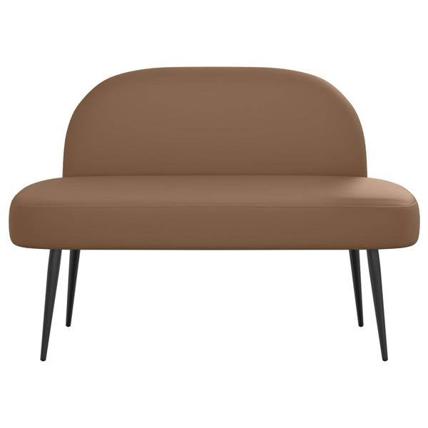 Grote foto vidaxl beklede bank met rugleuning cappuccino 110 x 60 x 76 cm huis en inrichting overige huis en inrichting