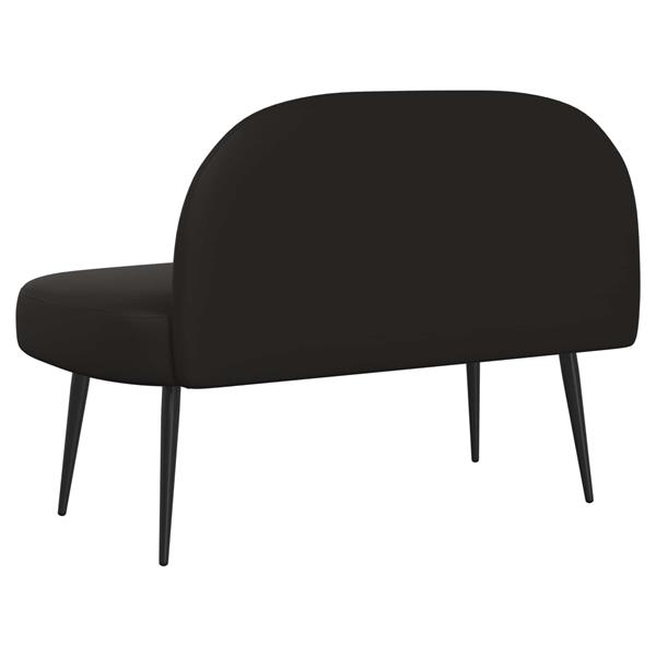 Grote foto vidaxl beklede bank met rugleuning zwart 110 x 60 x 76 cm kunstleer huis en inrichting overige huis en inrichting