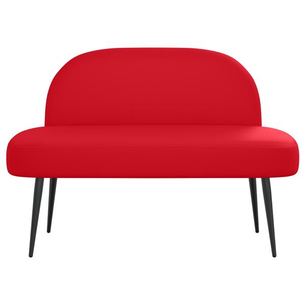 Grote foto vidaxl beklede bank met rugleuning rood 110 x 60 x 76 cm kunstleer huis en inrichting overige huis en inrichting