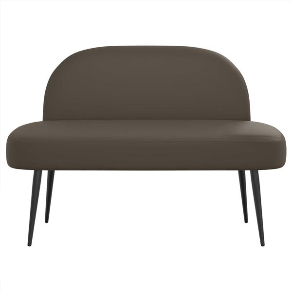 Grote foto vidaxl beklede bank met rugleuning grijs 110 x 60 x 76 cm kunstleer huis en inrichting overige huis en inrichting