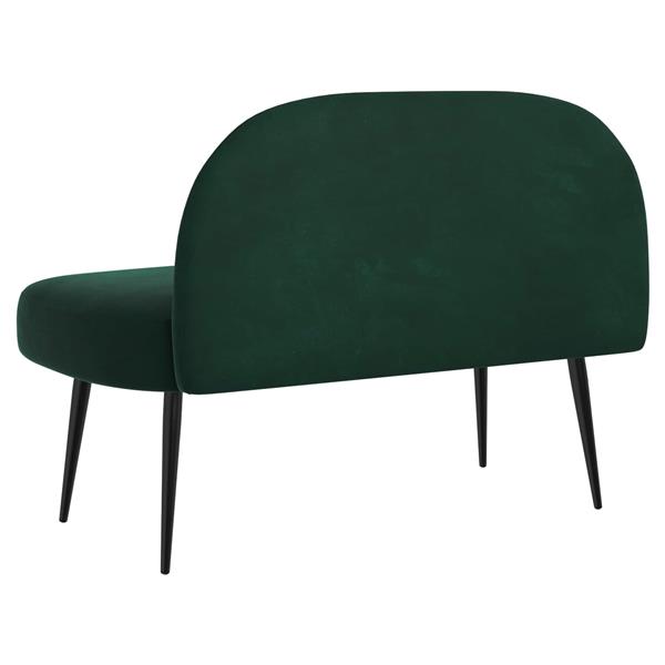 Grote foto vidaxl beklede bank met rugleuning donkergroen 110 x 60 x 76 cm huis en inrichting overige huis en inrichting
