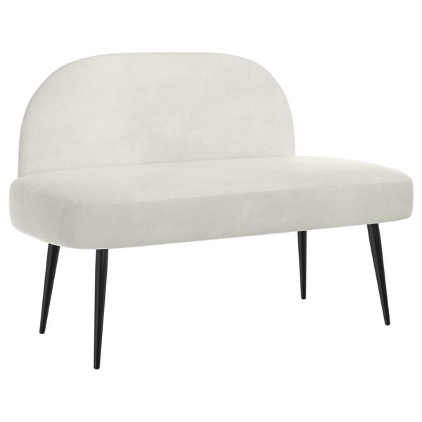 Grote foto vidaxl beklede bank met rugleuning cr mekleurig 110 x 60 x 76 cm huis en inrichting overige huis en inrichting