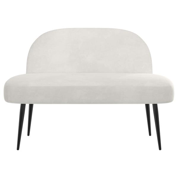 Grote foto vidaxl beklede bank met rugleuning cr mekleurig 110 x 60 x 76 cm huis en inrichting overige huis en inrichting