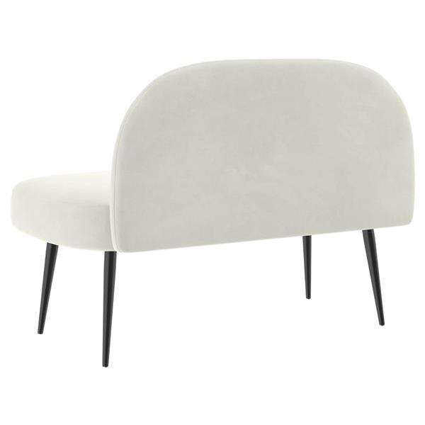Grote foto vidaxl beklede bank met rugleuning cr mekleurig 110 x 60 x 76 cm huis en inrichting overige huis en inrichting