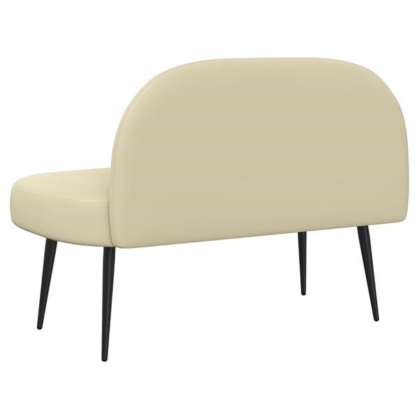 Grote foto vidaxl beklede bank met rugleuning cr mekleurig 110 x 60 x 76 cm huis en inrichting overige huis en inrichting