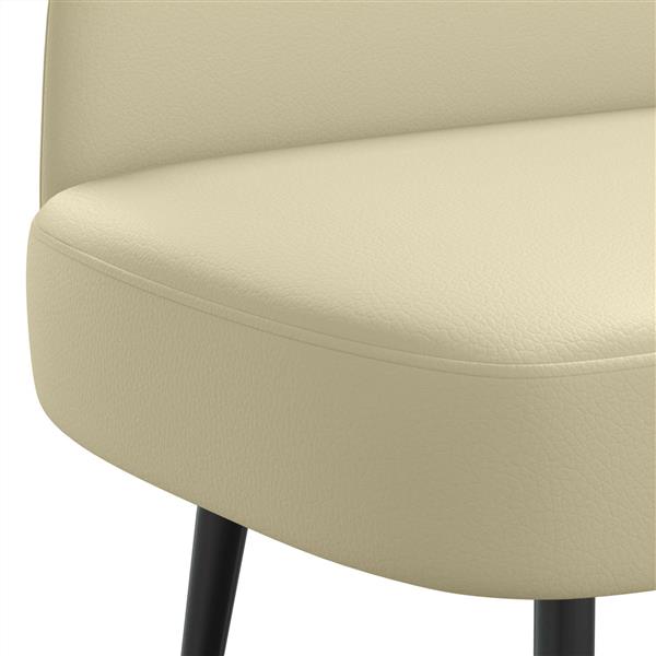 Grote foto vidaxl beklede bank met rugleuning cr mekleurig 110 x 60 x 76 cm huis en inrichting overige huis en inrichting