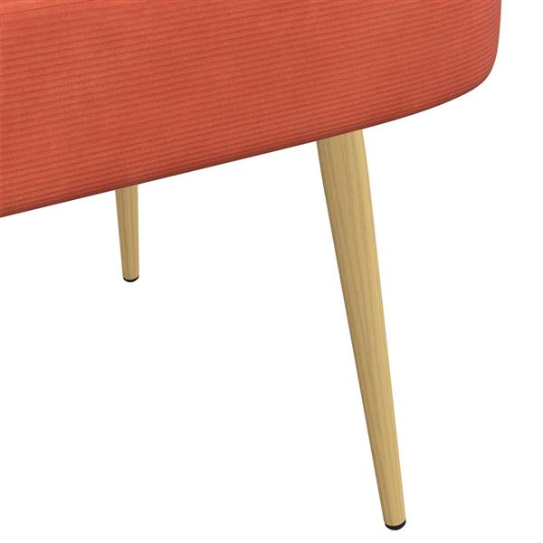 Grote foto vidaxl beklede bank met rugleuning rood oranje 110 x 60 x 76 cm huis en inrichting overige huis en inrichting