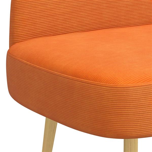 Grote foto vidaxl beklede bank met rugleuning oranje 110 x 60 x 76 cm katoen stof huis en inrichting overige huis en inrichting