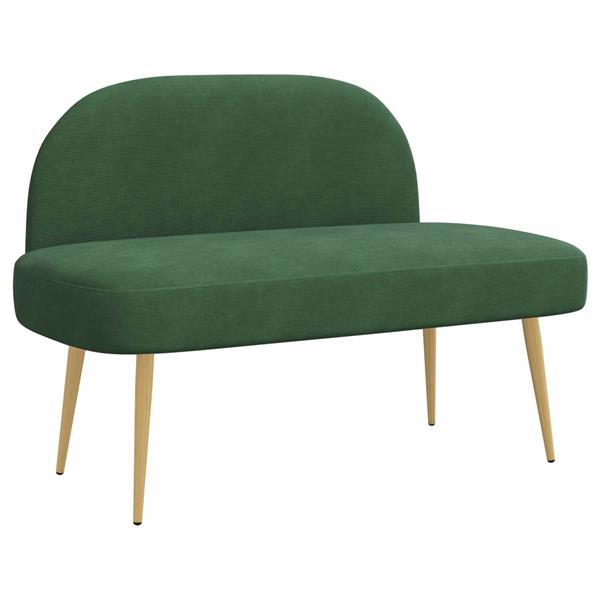 Grote foto vidaxl beklede bank met rugleuning jungle groen 110 x 60 x 76 cm huis en inrichting overige huis en inrichting