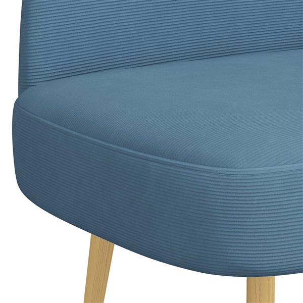 Grote foto vidaxl beklede bank met rugleuning blauw 110 x 60 x 76 cm katoen stof huis en inrichting overige huis en inrichting
