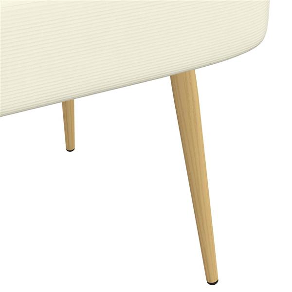 Grote foto vidaxl beklede bank met rugleuning cr mekleurig 110 x 60 x 76 cm huis en inrichting overige huis en inrichting