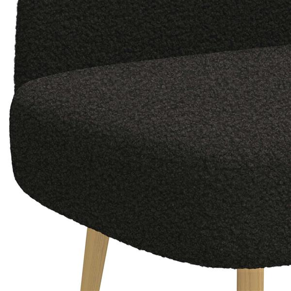 Grote foto vidaxl beklede bank met rugleuning zwart 110 x 60 x 76 cm boucl huis en inrichting overige huis en inrichting