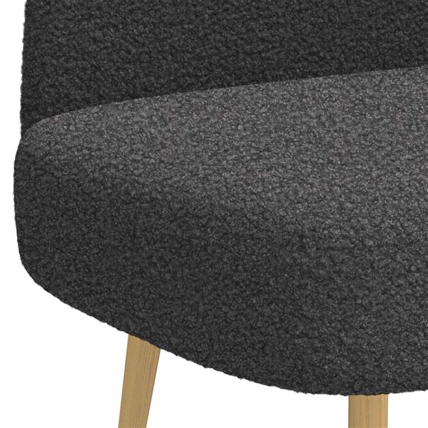 Grote foto vidaxl beklede bank met rugleuning donkergrijs 110 x 60 x 76 cm boucl huis en inrichting overige huis en inrichting