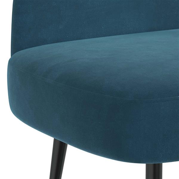 Grote foto vidaxl beklede bank met rugleuning blauw 110 x 60 x 76 cm fluweel huis en inrichting overige huis en inrichting