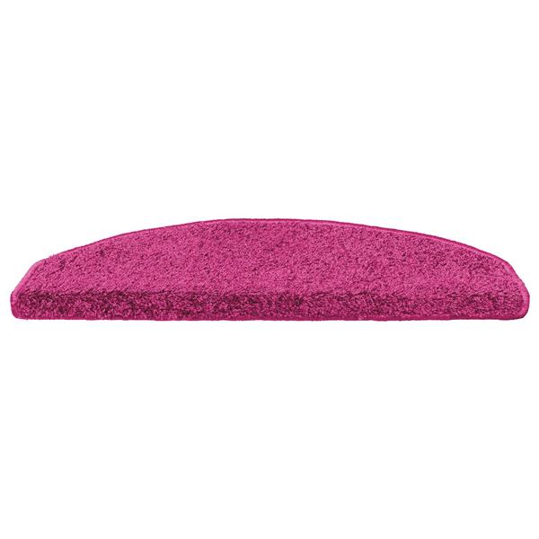 Grote foto vidaxl zelfklevende trapmatten halfrond 15 pcs roze 80 x 24 5 x 3 5 cm huis en inrichting overige huis en inrichting