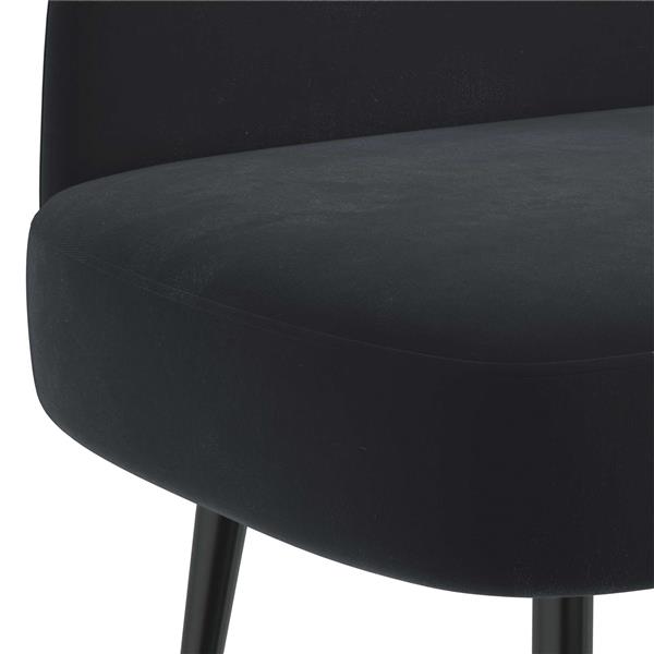 Grote foto vidaxl beklede bank met rugleuning zwart 110 x 60 x 76 cm fluweel huis en inrichting overige huis en inrichting