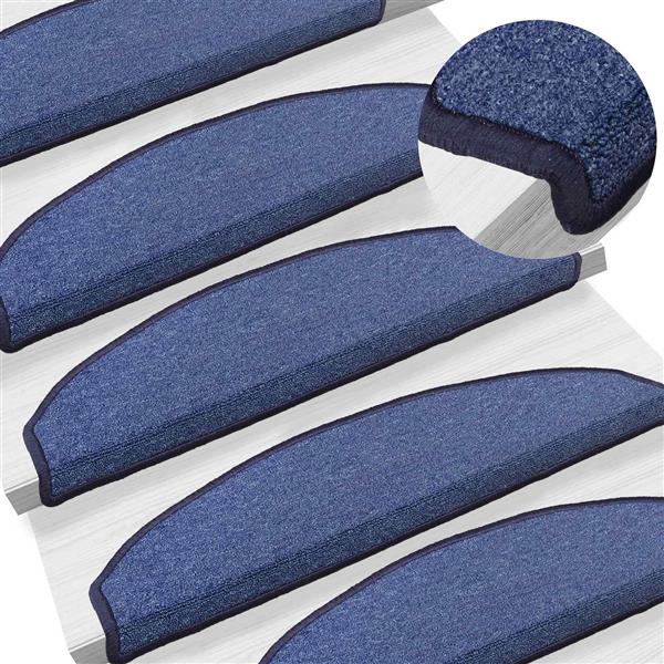 Grote foto vidaxl zelfklevende trapmatten 15 pcs blauw 80 x 24 5 x 3 5 cm huis en inrichting overige huis en inrichting
