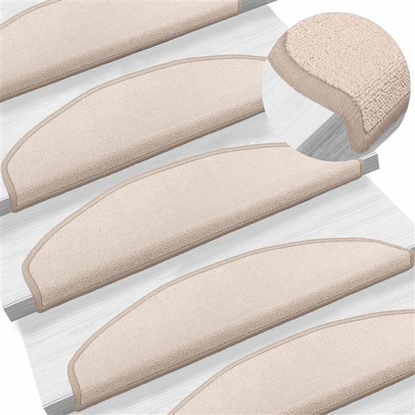 Grote foto vidaxl zelfklevende trapmatten 15 pcs taupe 80 x 24 5 x 3 5 cm huis en inrichting overige huis en inrichting
