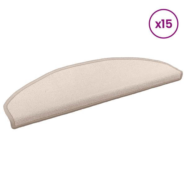 Grote foto vidaxl zelfklevende trapmatten 15 pcs taupe 80 x 24 5 x 3 5 cm huis en inrichting overige huis en inrichting