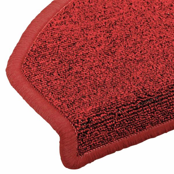 Grote foto vidaxl zelfklevende trapmatten halfrond 15 pcs rood 80 x 24 5 x 3 5 cm huis en inrichting overige huis en inrichting