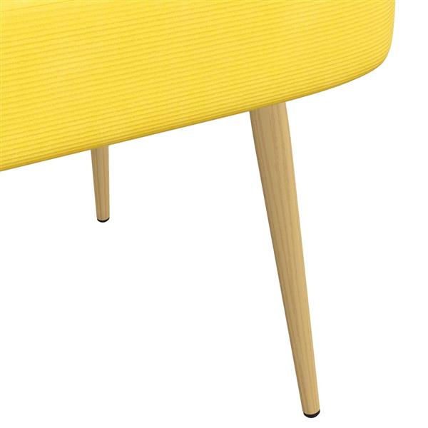 Grote foto vidaxl beklede bank met rugleuning lichtgeel 110 x 60 x 76 cm huis en inrichting overige huis en inrichting