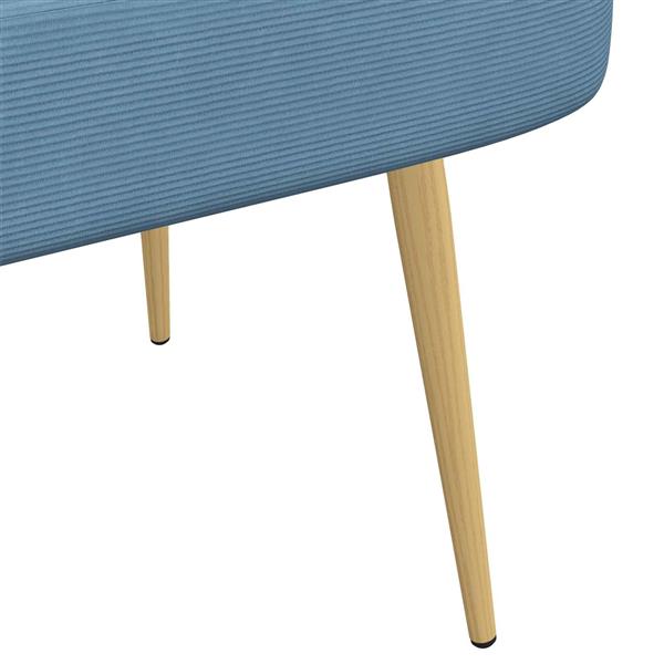 Grote foto vidaxl beklede bank met rugleuning blauw 110 x 60 x 76 cm katoen stof huis en inrichting overige huis en inrichting