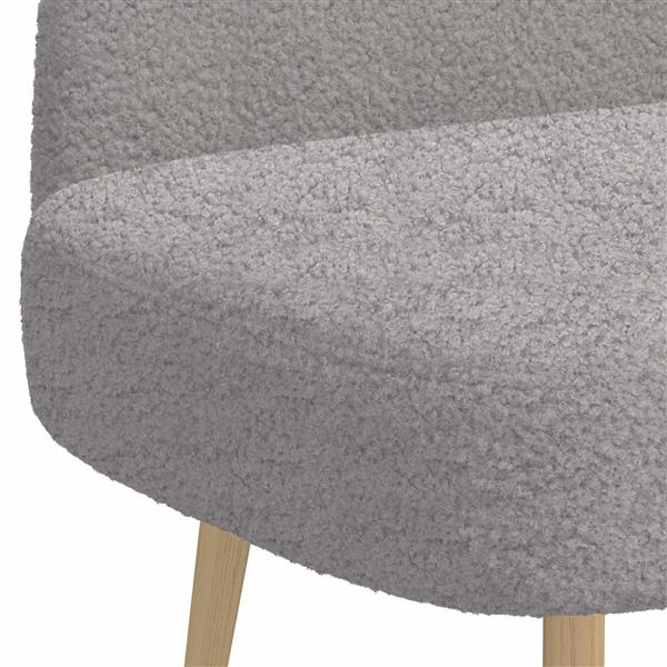 Grote foto vidaxl beklede bank met rugleuning lichtgrijs 110 x 60 x 76 cm boucl huis en inrichting overige huis en inrichting