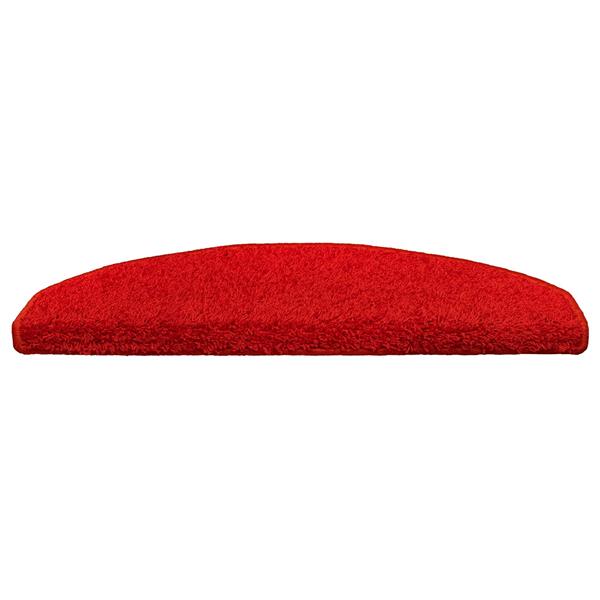Grote foto vidaxl zelfklevende trapmatten halfrond 15 pcs rood 80 x 24 5 x 3 5 cm huis en inrichting overige huis en inrichting