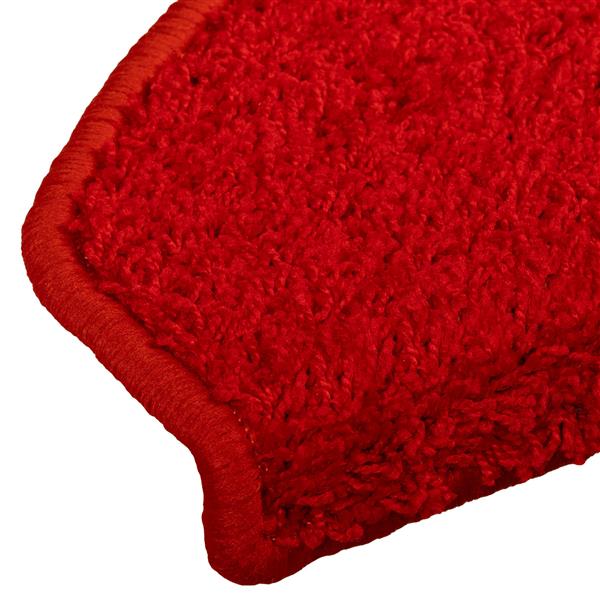 Grote foto vidaxl zelfklevende trapmatten halfrond 15 pcs rood 80 x 24 5 x 3 5 cm huis en inrichting overige huis en inrichting