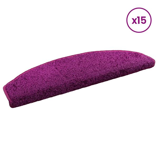 Grote foto vidaxl zelfklevende trapmatten 15 pcs violet 80 x 24 5 x 3 5 cm huis en inrichting overige huis en inrichting