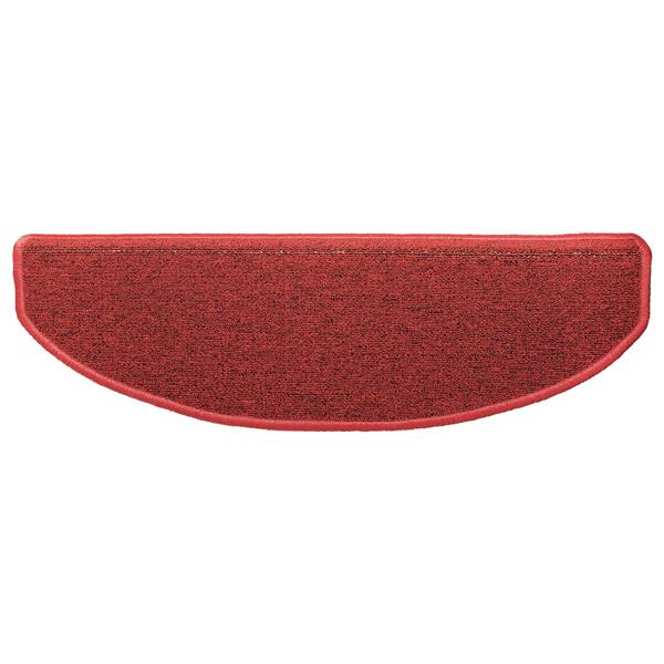 Grote foto vidaxl zelfklevende trapmatten halfrond 15 pcs rood 80 x 24 5 x 3 5 cm huis en inrichting overige huis en inrichting