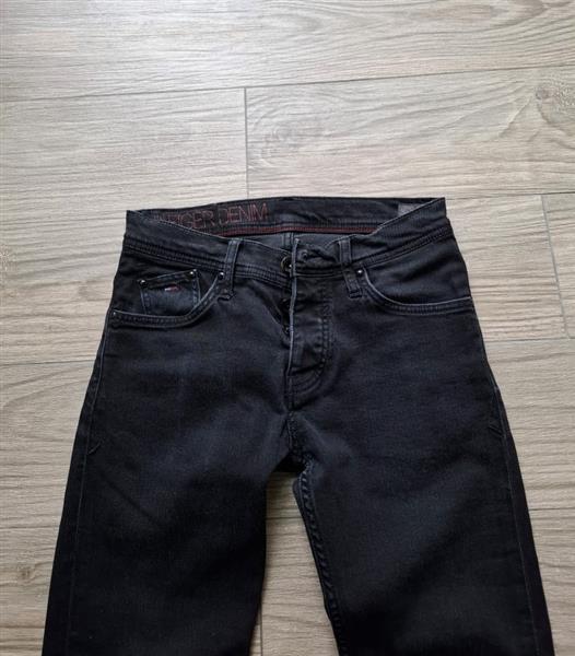 Grote foto zwarte denim broek tommy hilfiger w29 l32 kleding heren spijkerbroeken en jeans