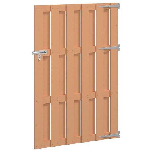 Grote foto vidaxl tuinpoort 100 x 150 cm wpc en aluminium bruin tuin en terras hekken en schuttingen