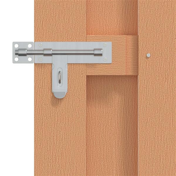 Grote foto vidaxl tuinpoort 100 x 150 cm wpc en aluminium bruin tuin en terras hekken en schuttingen