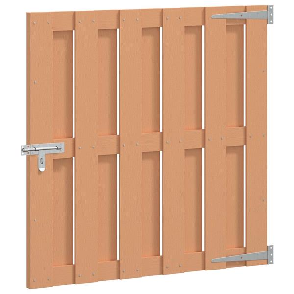 Grote foto vidaxl tuinpoort 100 x 100 cm wpc en aluminium bruin tuin en terras hekken en schuttingen