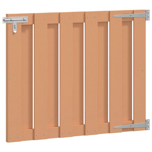 Grote foto vidaxl tuinpoort 100 x 80 cm wpc en aluminium bruin tuin en terras hekken en schuttingen
