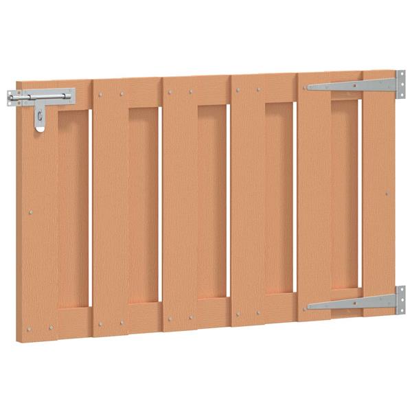 Grote foto vidaxl tuinpoort 100 x 60 cm wpc en aluminium bruin tuin en terras hekken en schuttingen