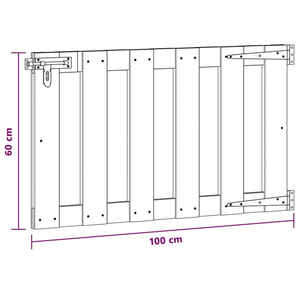Grote foto vidaxl tuinpoort 100 x 60 cm wpc en aluminium bruin tuin en terras hekken en schuttingen